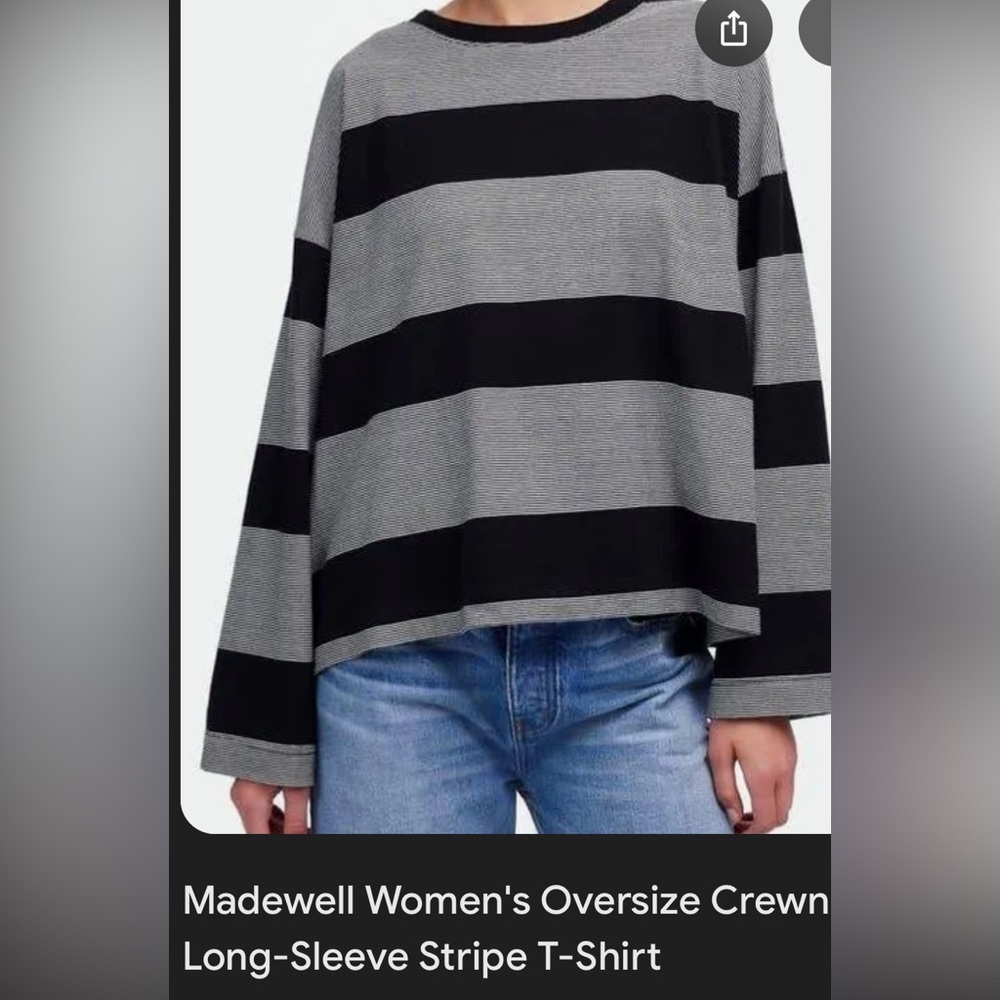 Madewell oversized stripped shirt